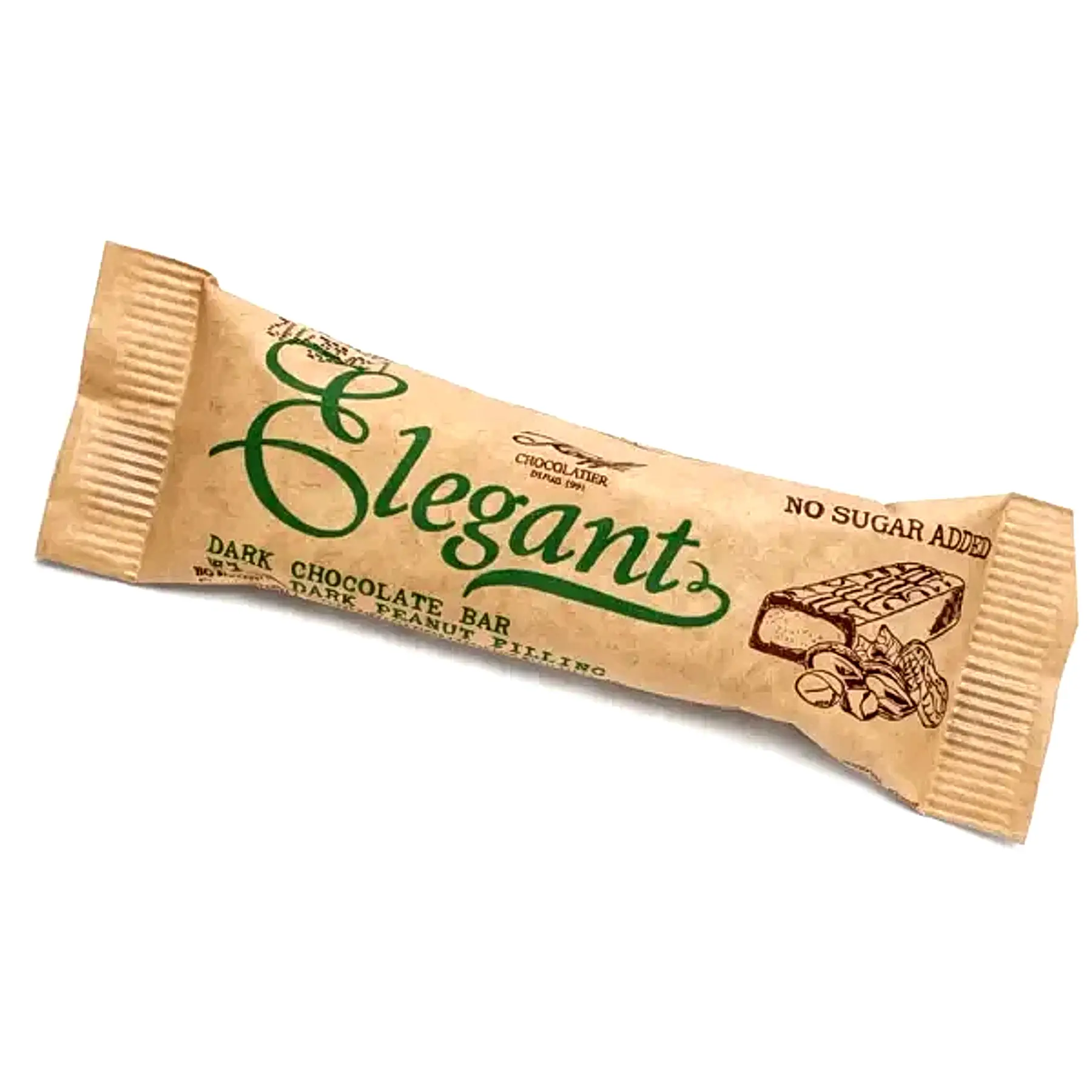 Опаковка Elegant тъмен шоколад Koleff Chocolatier с фъстъчен пълнеж - без добавена захар