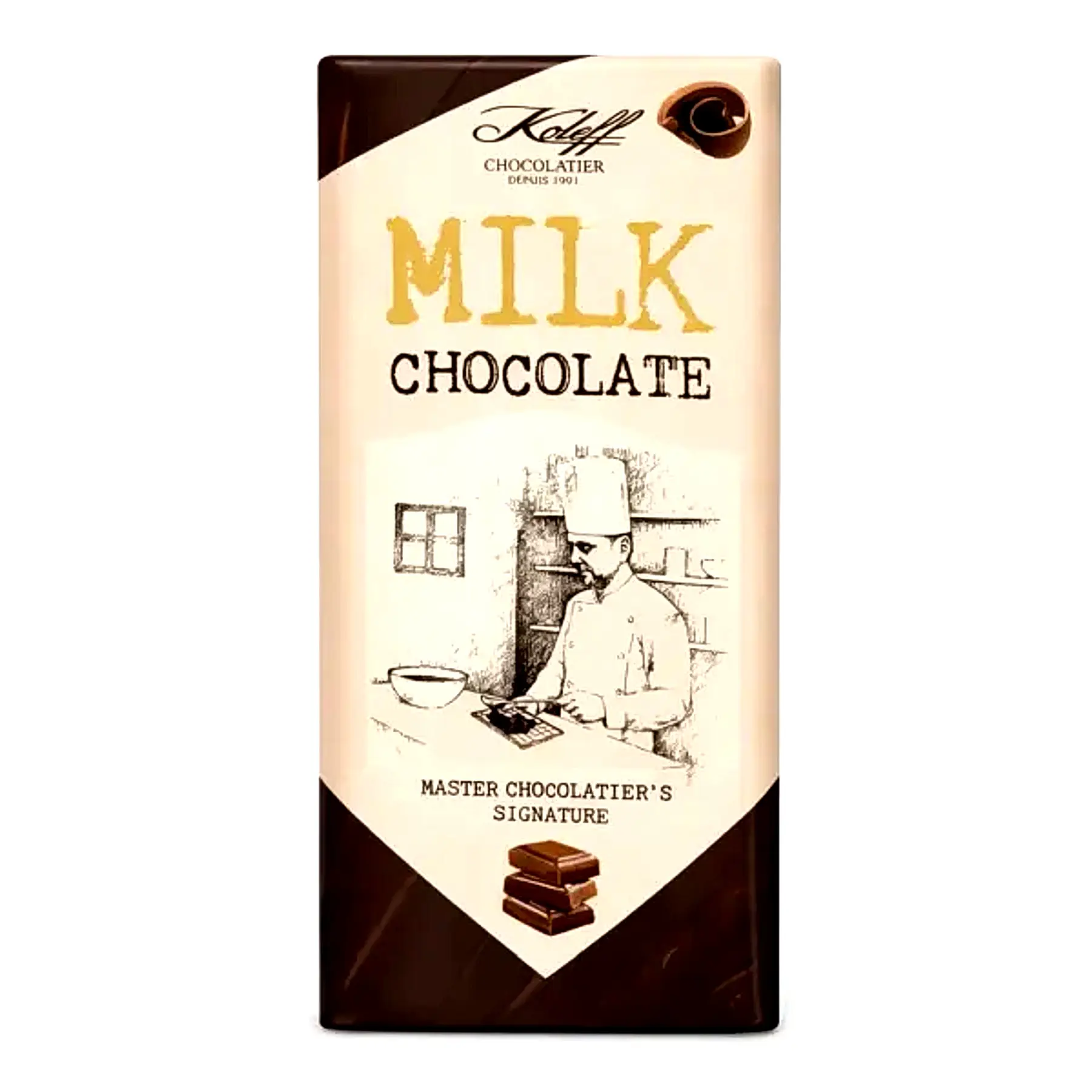 Опаковка на фин млечен шоколад Koleff Chocolatier - Master Chocolatier’s Signature