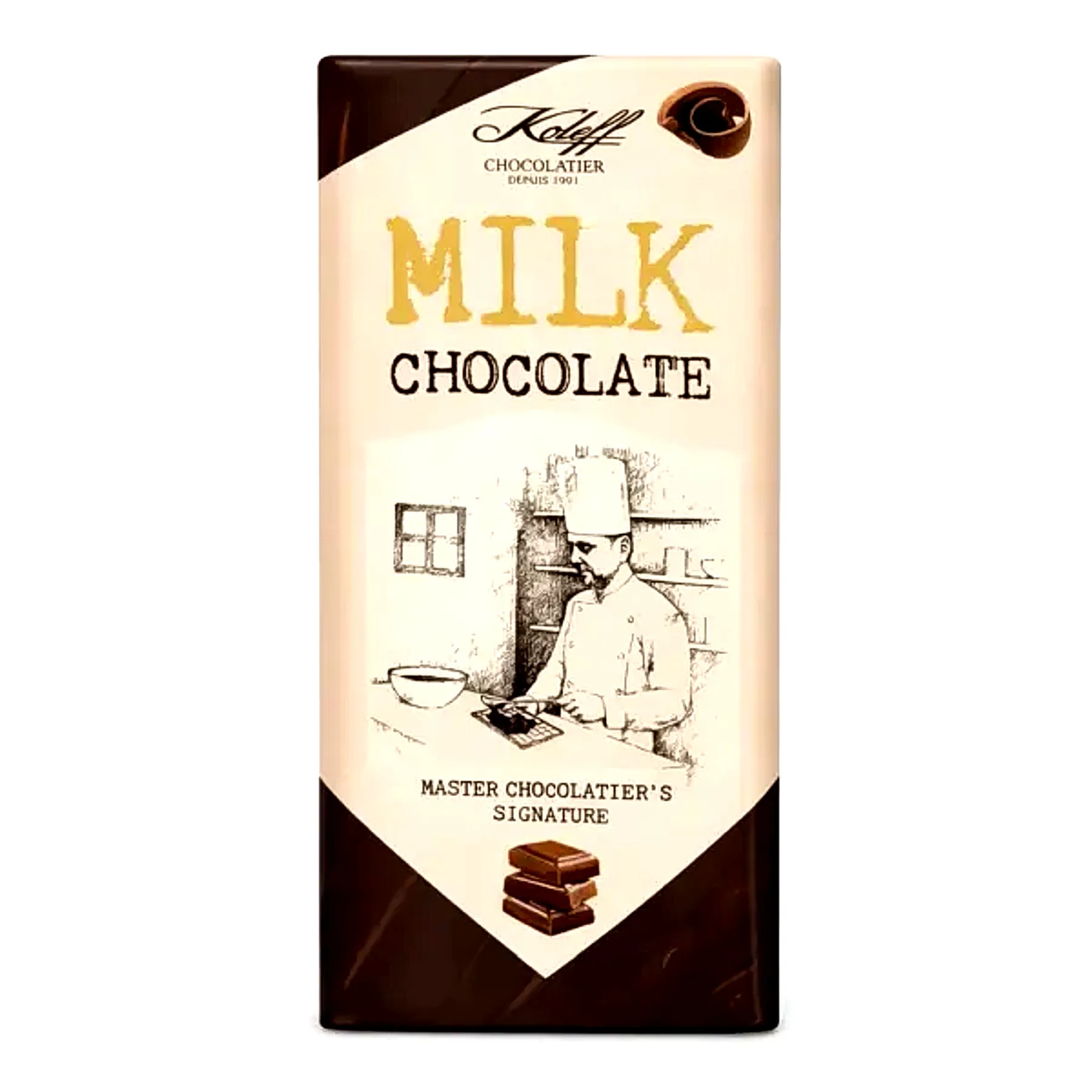 Опаковка на фин млечен шоколад Koleff Chocolatier - Master Chocolatier’s Signature